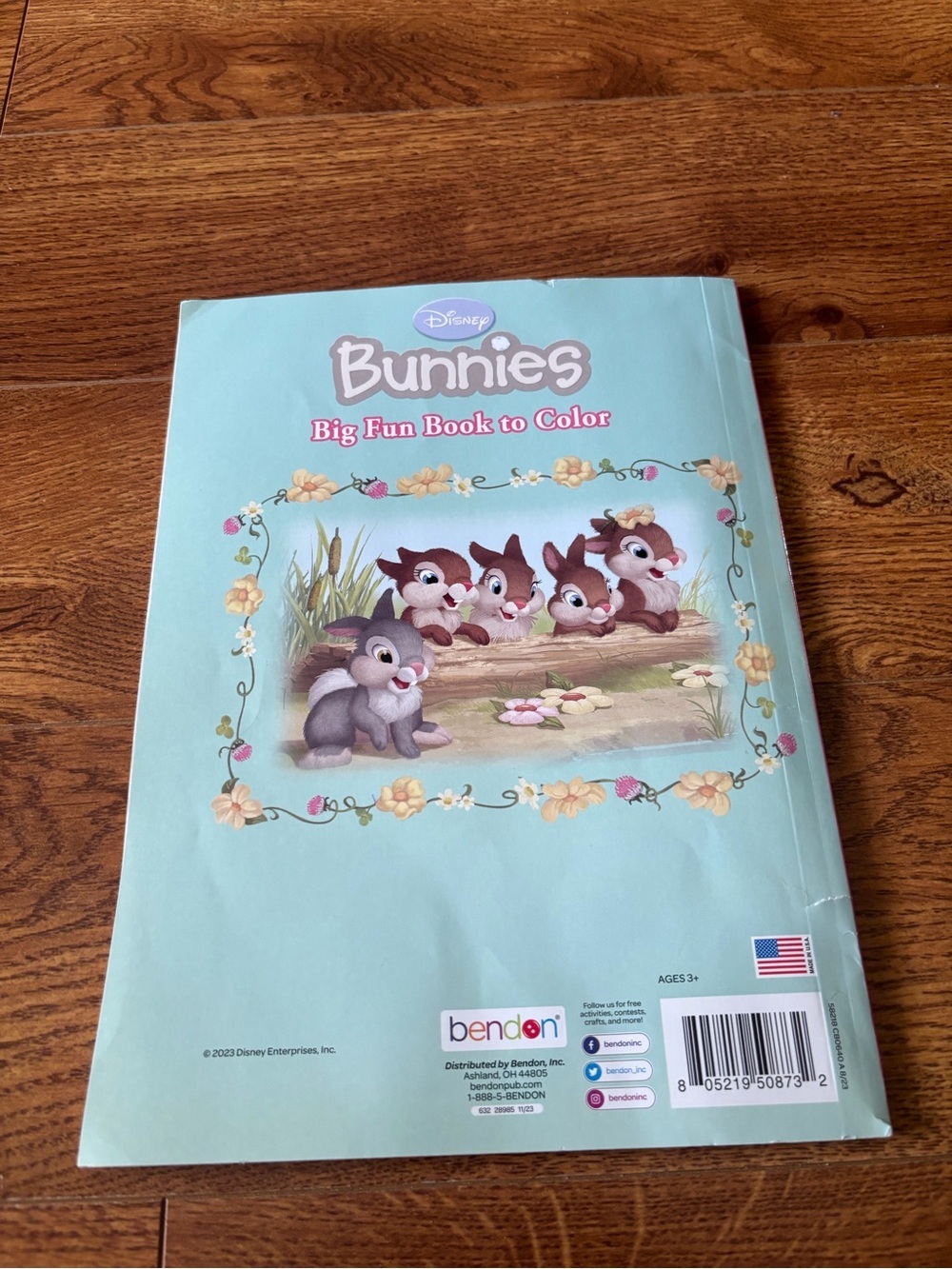 Disney Bunnies Big Fun Book to Color - Teal, Brown, Yellow - Picture 3 of 3